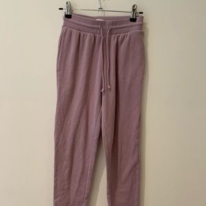 Light purple track pants